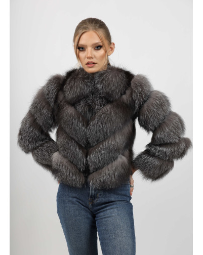 High-Quality Fox Fur Coat - VALENTINA SILVER