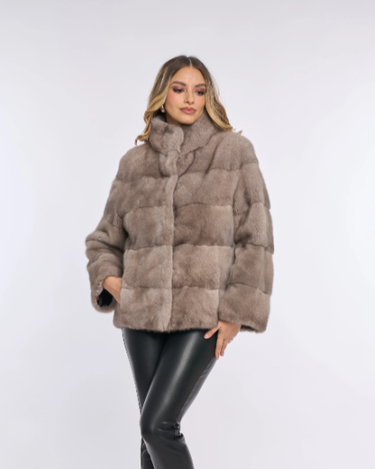 Amara Grey Mink Coat