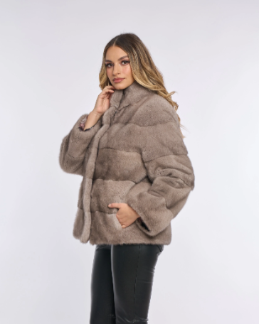 Amara Grey Mink Coat