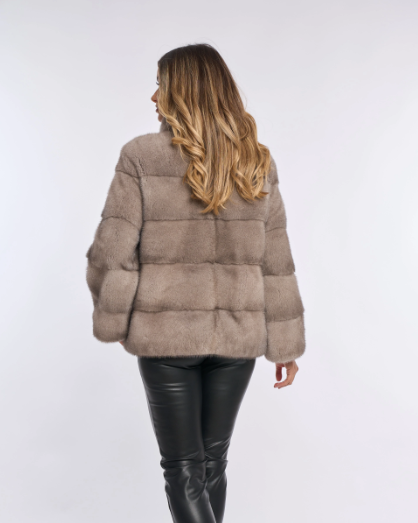 Amara Grey Mink Coat