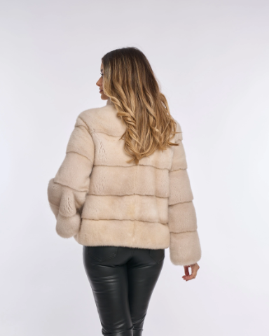 Amara Cream Mink Coat