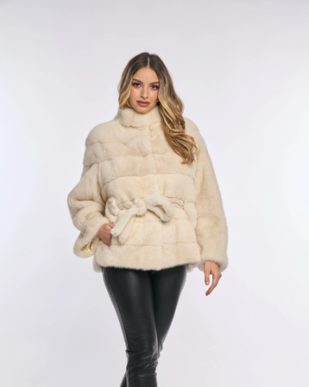 Samantha Cream Mink Coat
