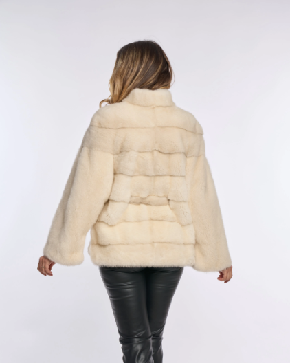 Samantha Cream Mink Coat