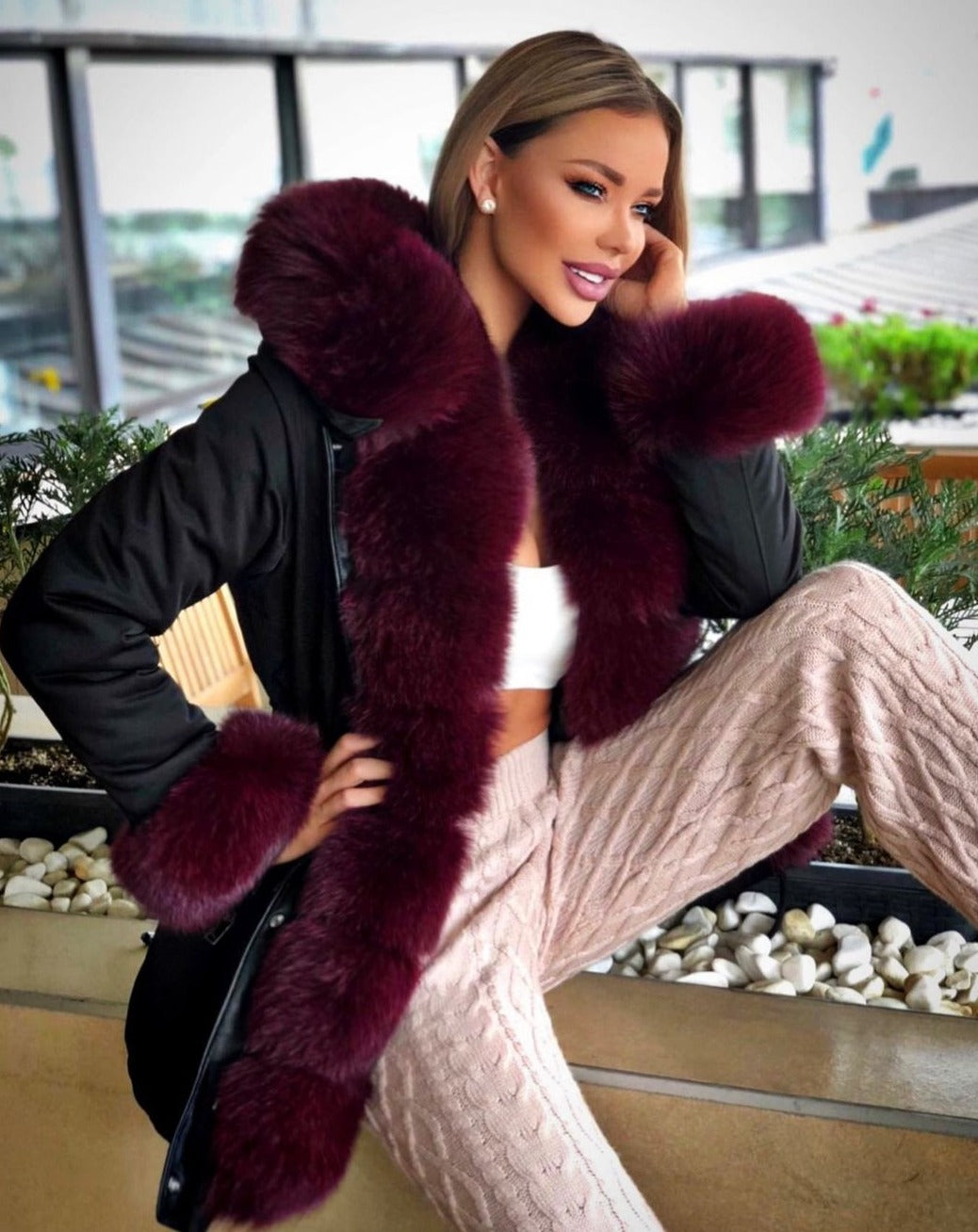 High-Quality JAIDA PLUM Parka 