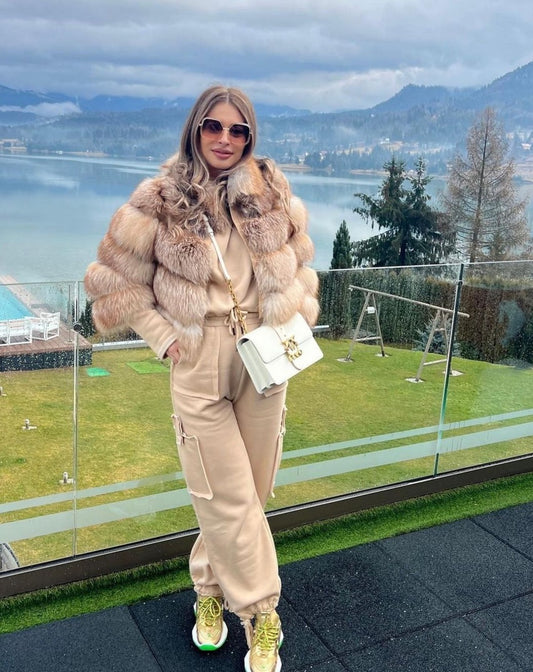 TAYA Luxurious Fox Fur Coat